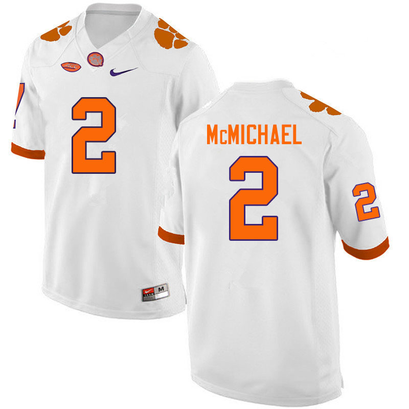 Men #2 Kyler McMichael Clemson Tigers College Football Jerseys Sale-White - Click Image to Close